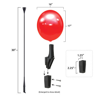 Balloon Bobber Vertical Bracket Kit