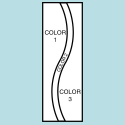 Three Color Curve Drape Flag F124