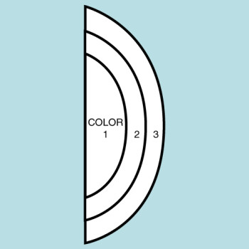 Three Color Half Moon Flag F156 Three Color Half Moon Flag F156