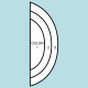 Three Color Half Moon Flag F156 Three Color Half Moon Flag F156