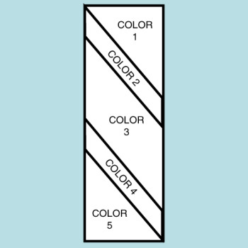 Five Color Diagonal Flag F193 Five Color Diagonal Flag F193