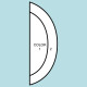 Two Color Half Moon Flag F196 Two Color Half Moon Flag F196