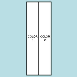 Two Color Vertical Drape Flag F109