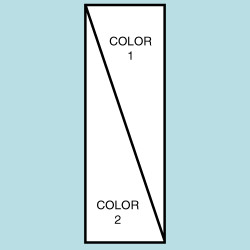 Two Color Diagonal Drape Flag F112