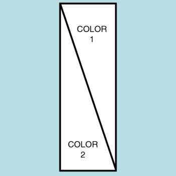 Two Color Diagonal Drape Flag F112