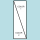 Two Color Diagonal Drape Flag F112