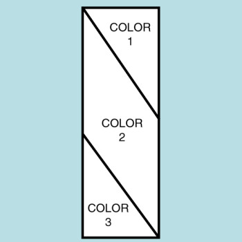 Three Color Diagonal Flag F122 Three Color Diagonal Flag F122
