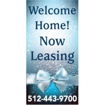 Snowy Ribbon City Street Banner Snowy Ribbon City Street Banner