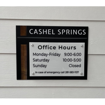 Designer Office Hour Replacement Plaque