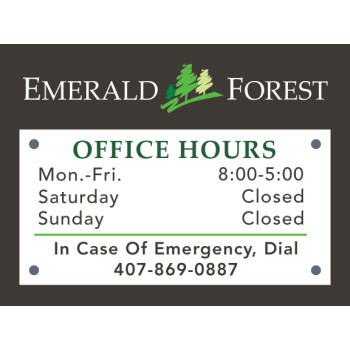 Apartment Office Hours Sign Apartment Office Hours Sign