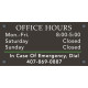 Designer Office Hour Replacement Plaque Designer Office Hour Replacement Plaque