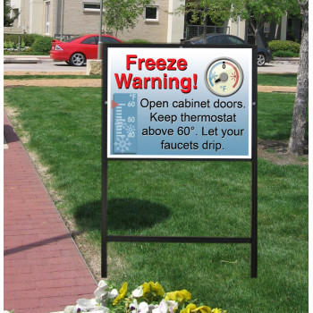 Apartment Freeze Warning Sign Apartment Freeze Warning Sign