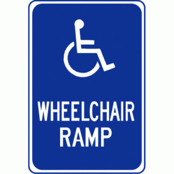 Handicap Wheelchair Ramp Sign Handicap Wheelchair Ramp Sign