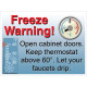 Apartment Freeze Warning Sign Apartment Freeze Warning Sign