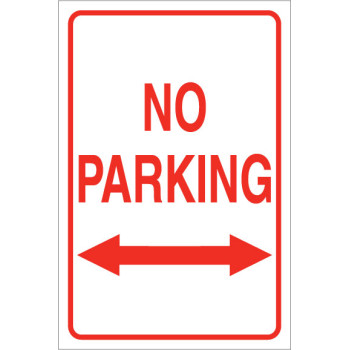 No Parking Double Arrow Sign