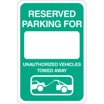 Reserved Parking Sign Reserved Parking Sign