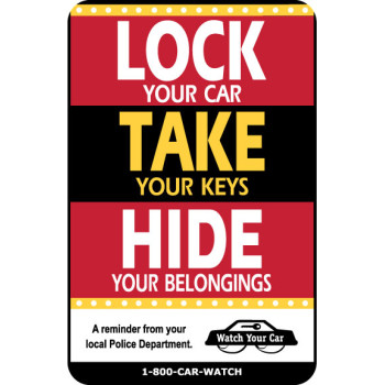 Lock Take Hide Sign