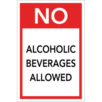 No Alcoholic Beverage Sign No Alcoholic Beverage Sign