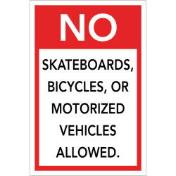 No Skateboarding Sign