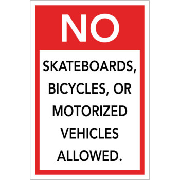 No Skateboarding Sign No Skateboarding Sign